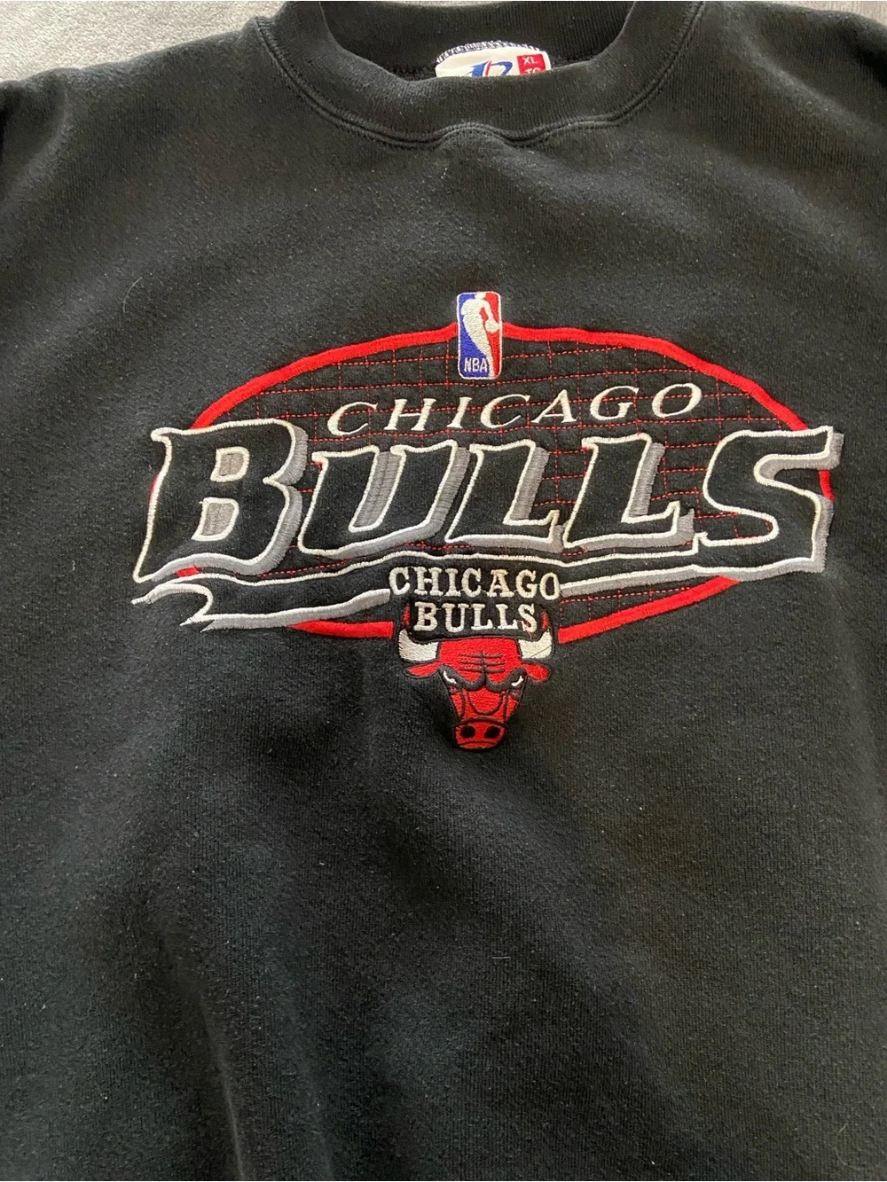 Vintage Logo Athletic Chicago Bulls Crewneck Sweatshirt - Picture 2 of 5